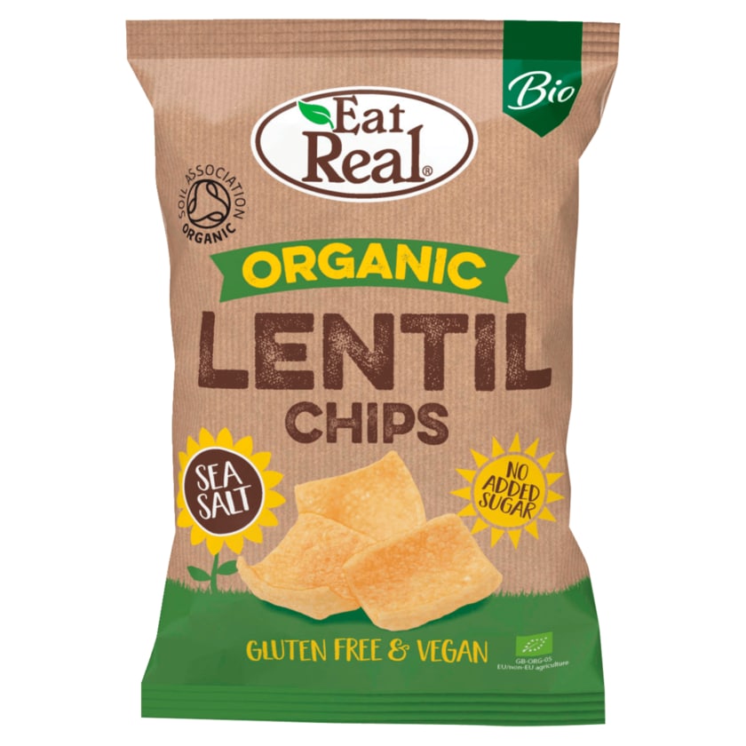 Eat Real Bio Organic Lentil Chips Sea Salt 100g